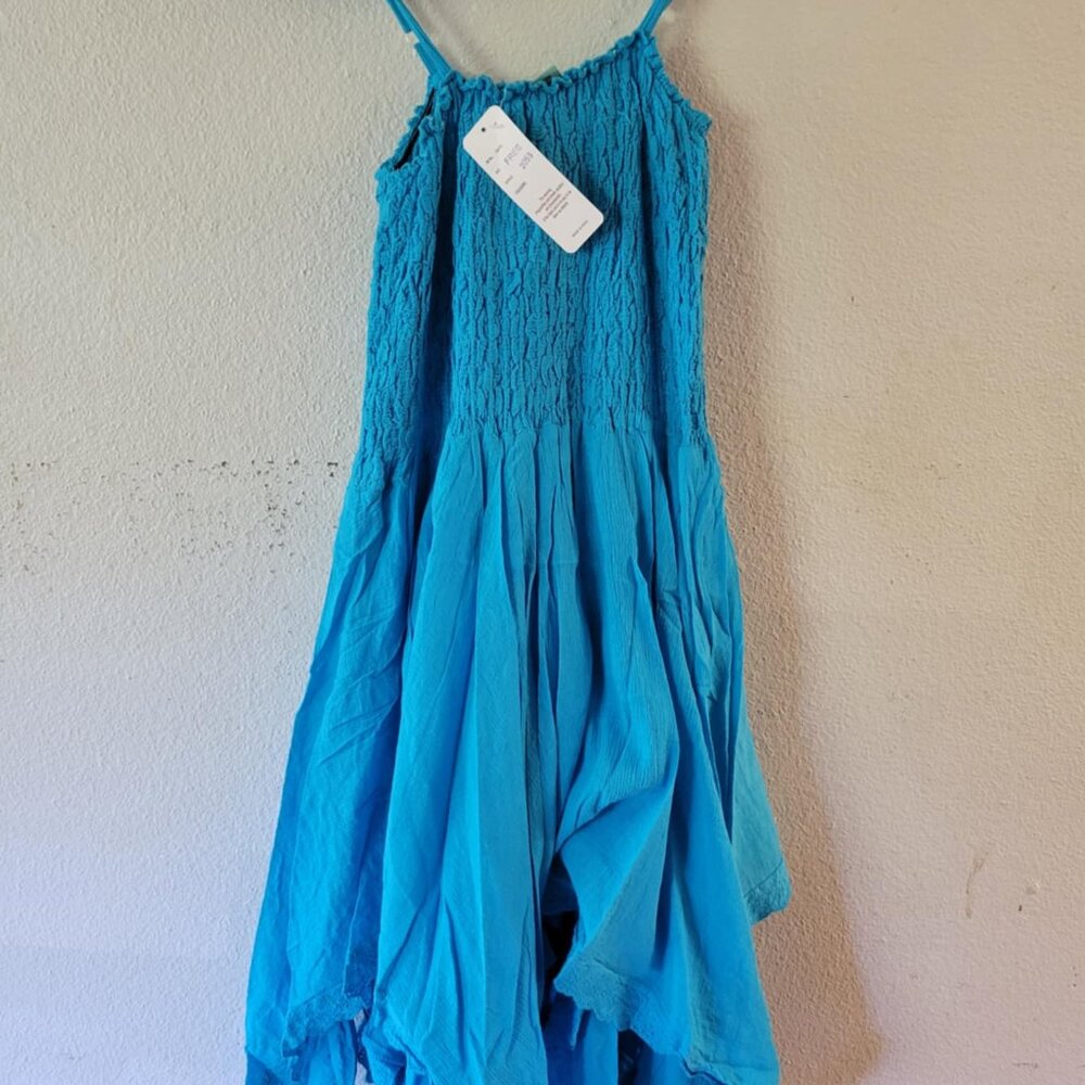 Blue Fairy Tale Hem Free Size Dress #163
